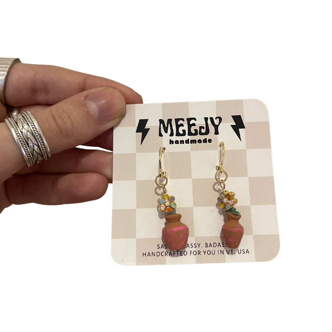 Potter Flower Dangle Earrings