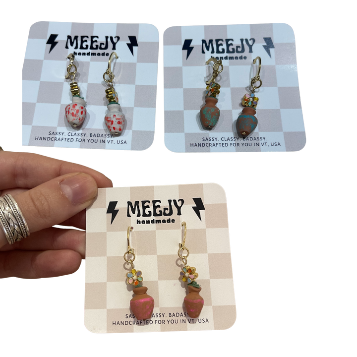 Potter Flower Dangle Earrings