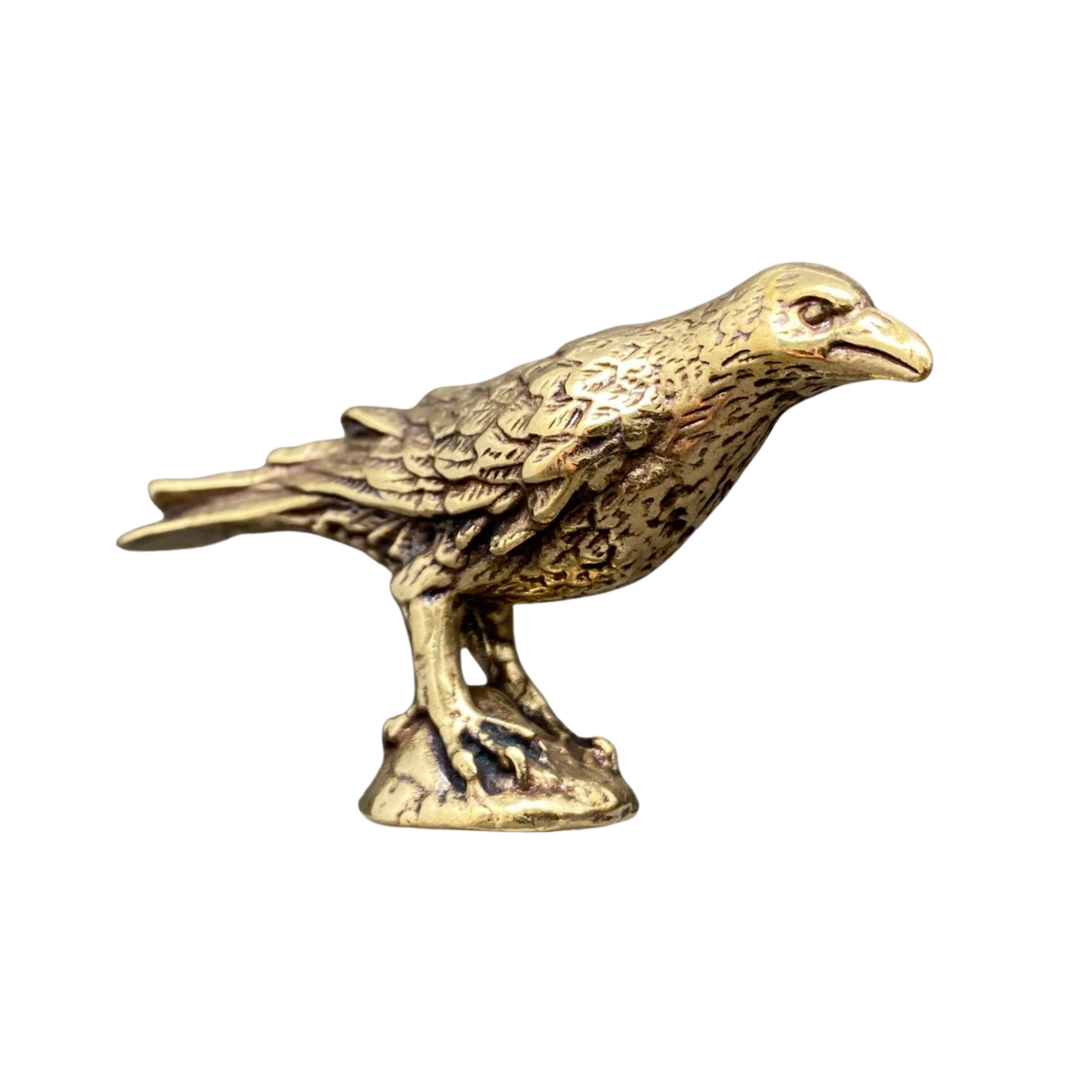 Brass Crow Desktop Ornament