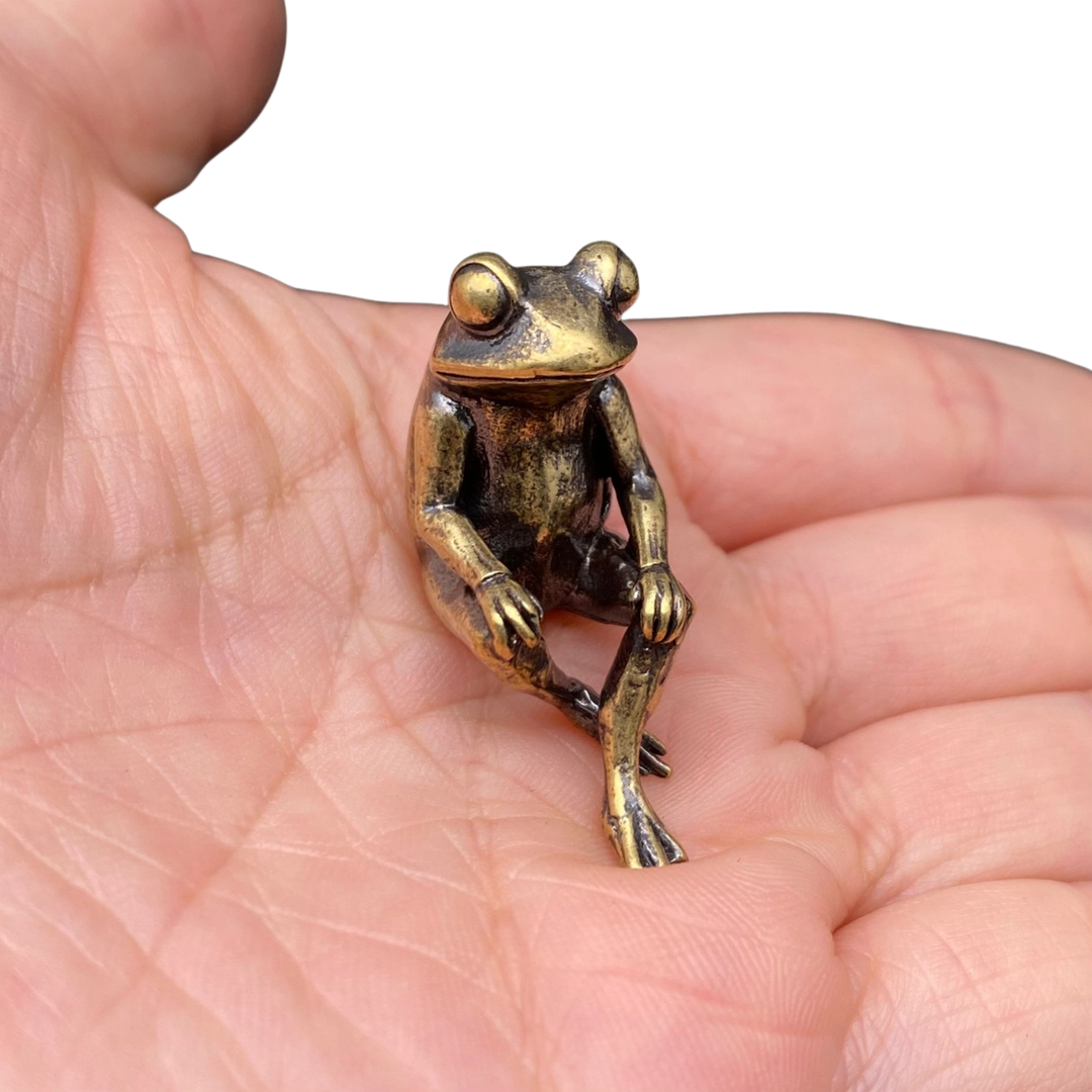 Brass Frog Desktop Ornament