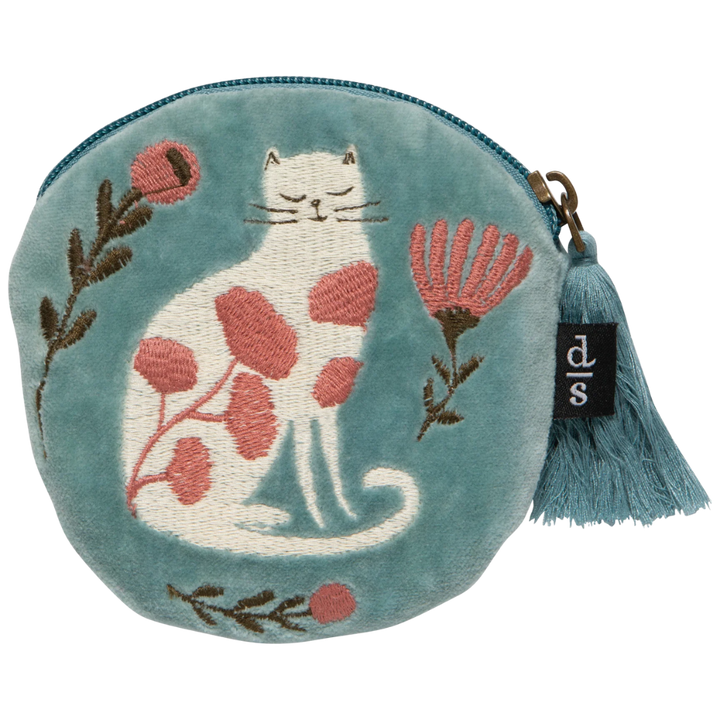Catbloom Embroidered Coin Purse