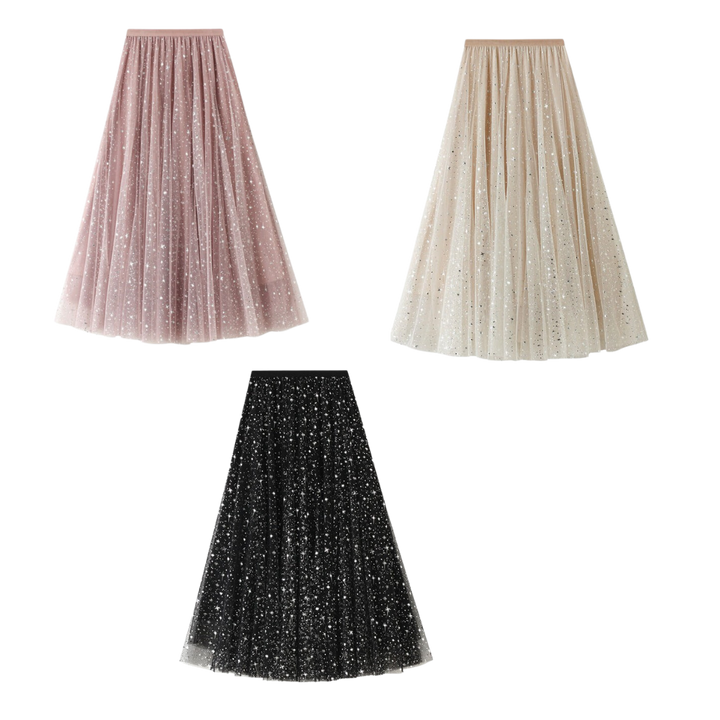 Star Sparkles Midi Skirt