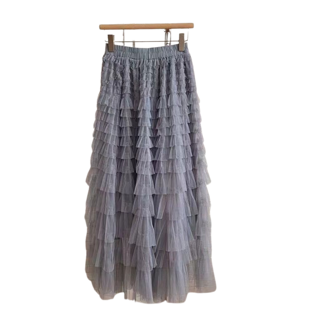 Tiered Midi Skirt