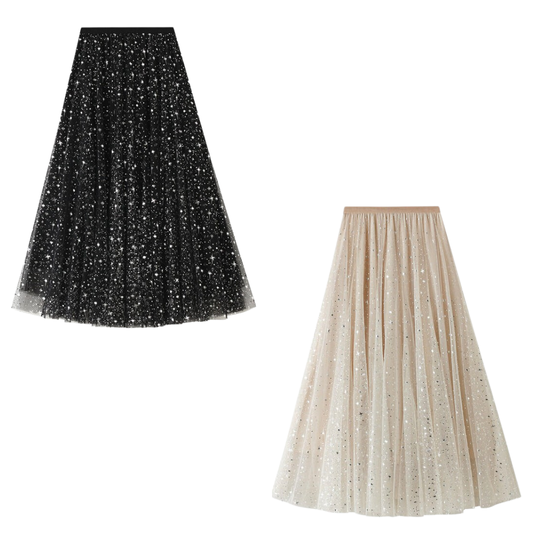 Star Sparkles Midi Skirt