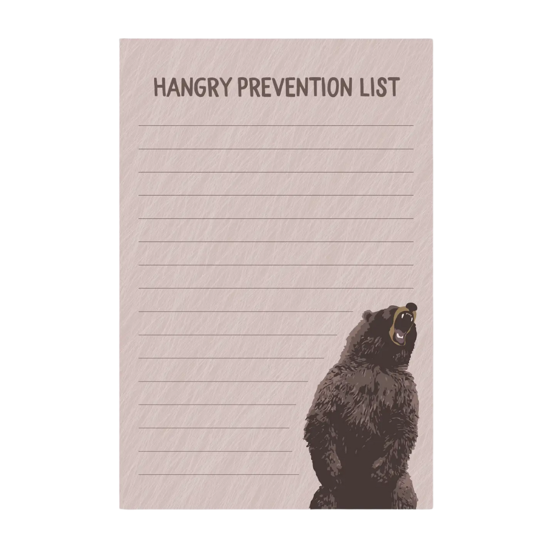 Hangry Prevention List Notepad