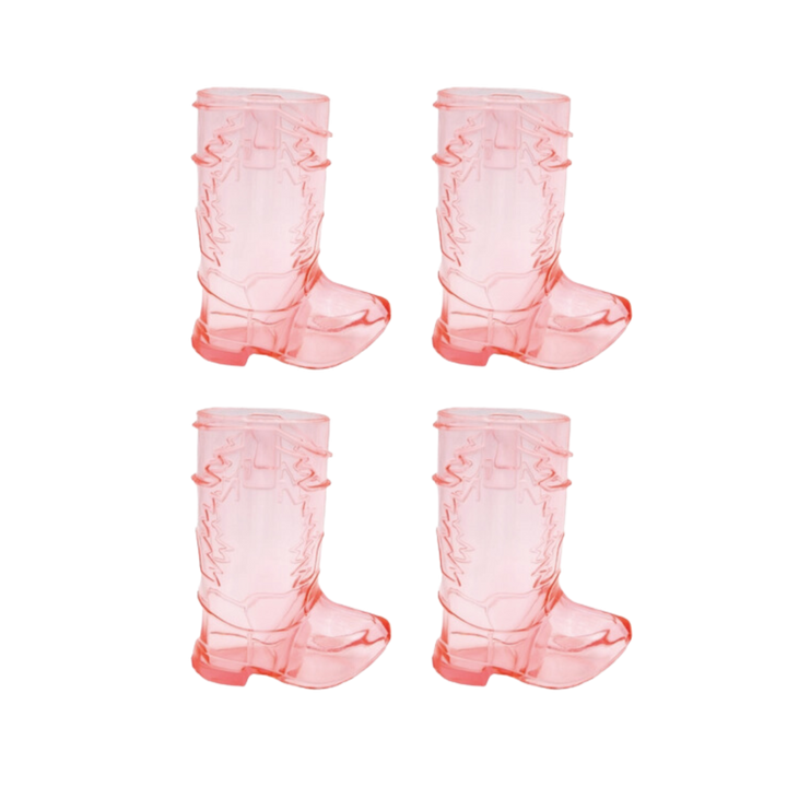 Western Pink Boot Shot Glasses