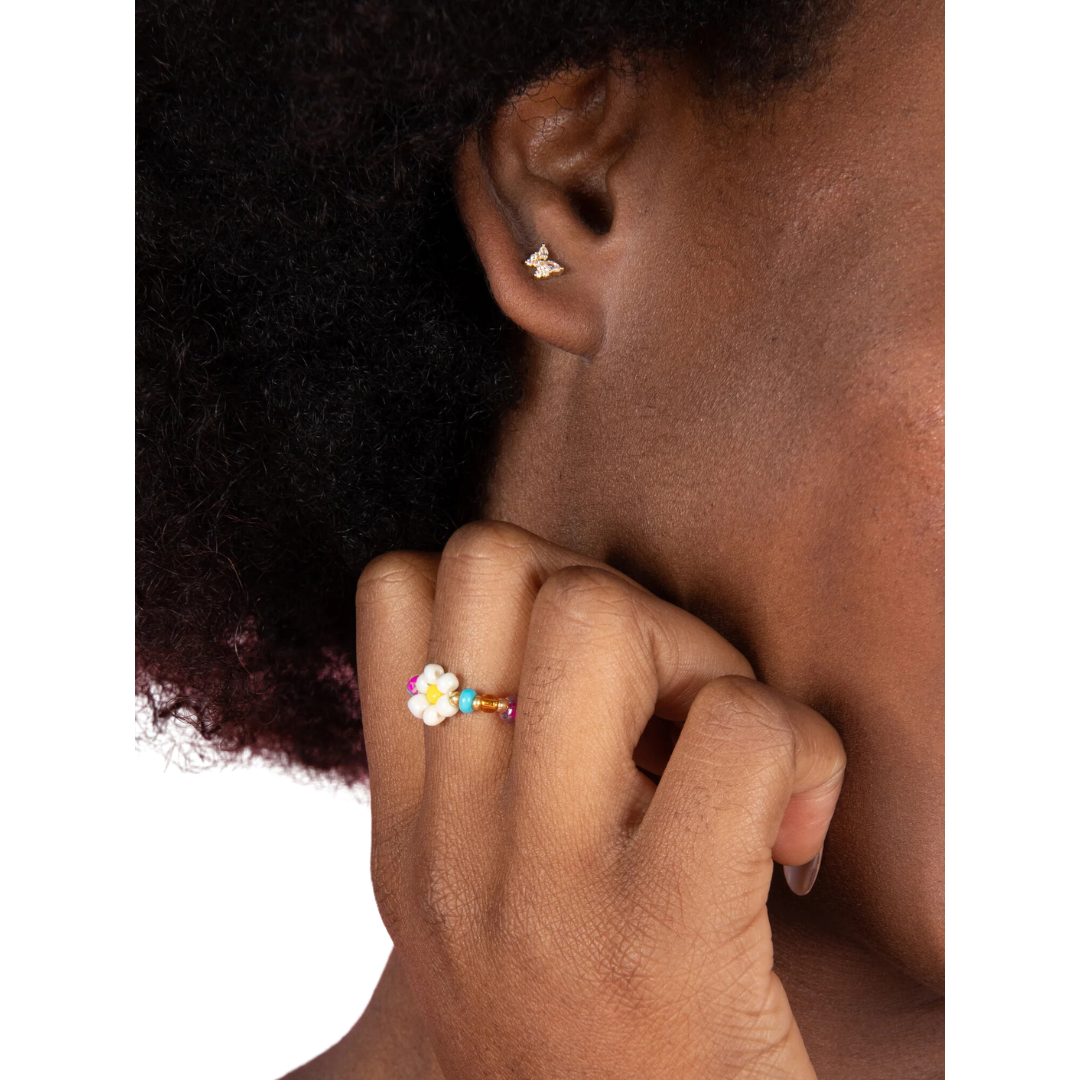 Beaded Daisy Ring