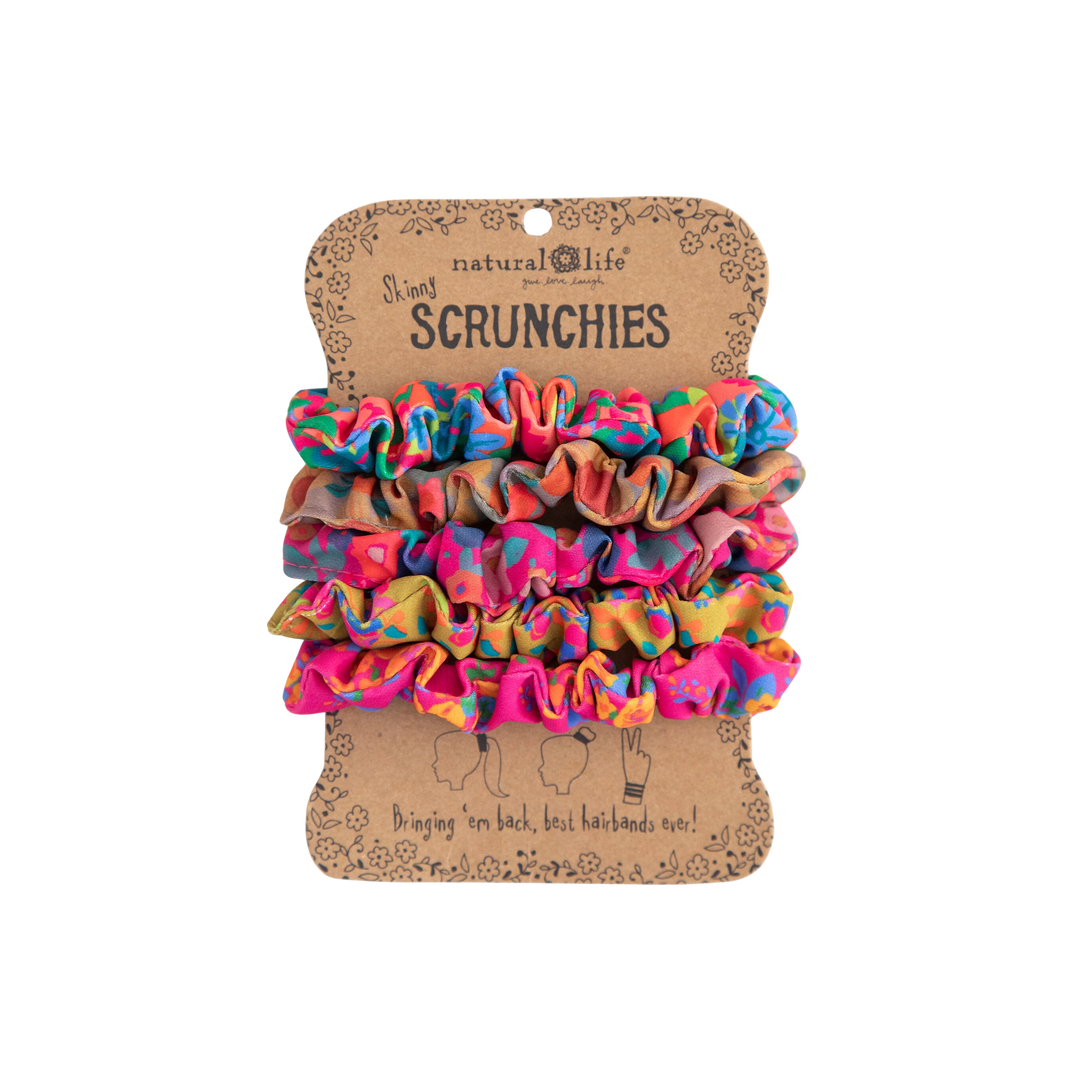 Mixed Print Scrunchie Set - Pink
