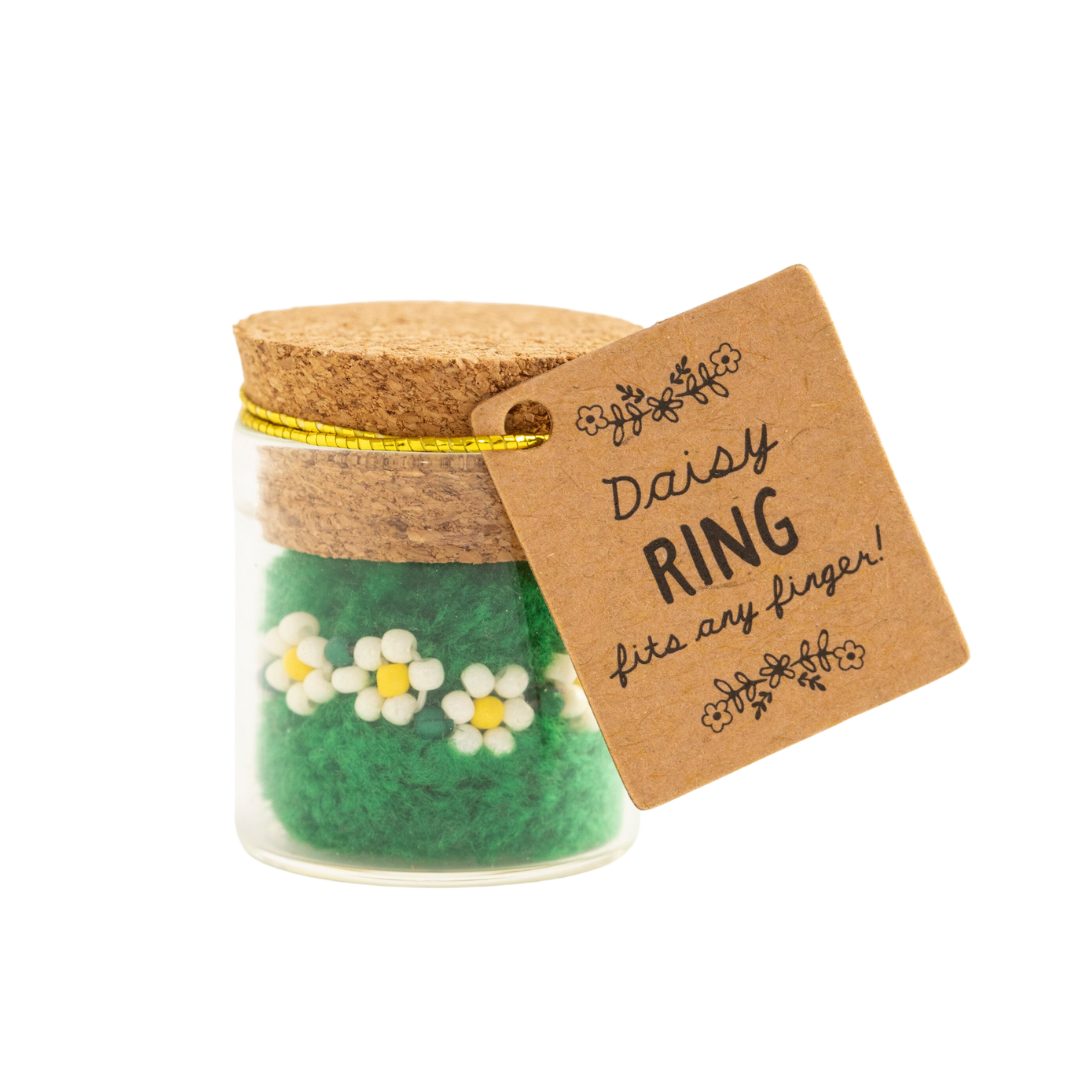 Beaded Daisy Ring