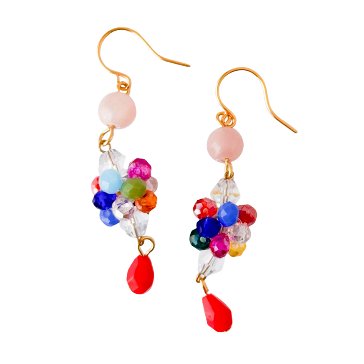 Colorful Crystal Cluster Earrings