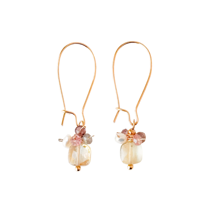 Handmade Crystal Bead Cluster Earrings