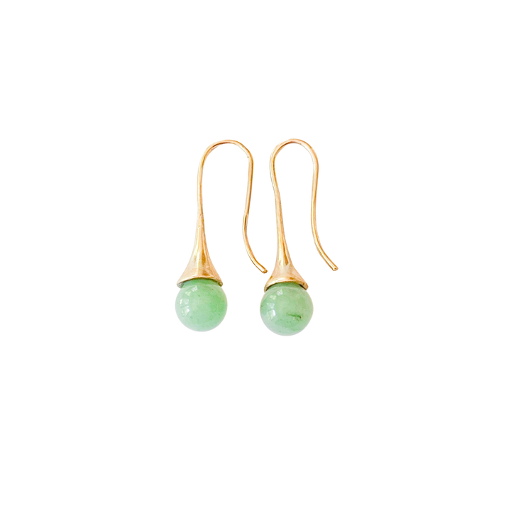 Green Aventurine Teardrop Earrings