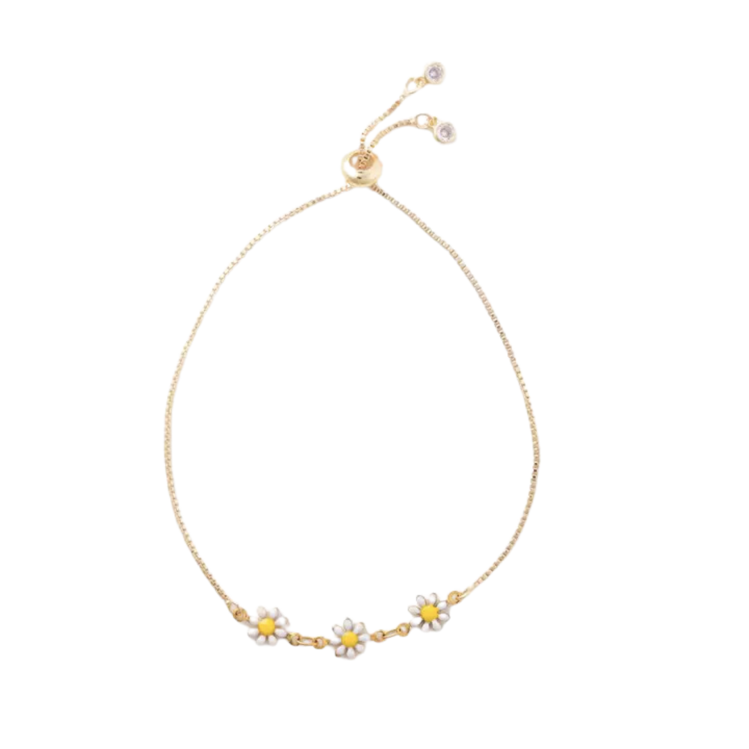 Daisy Gold Slider Bracelet