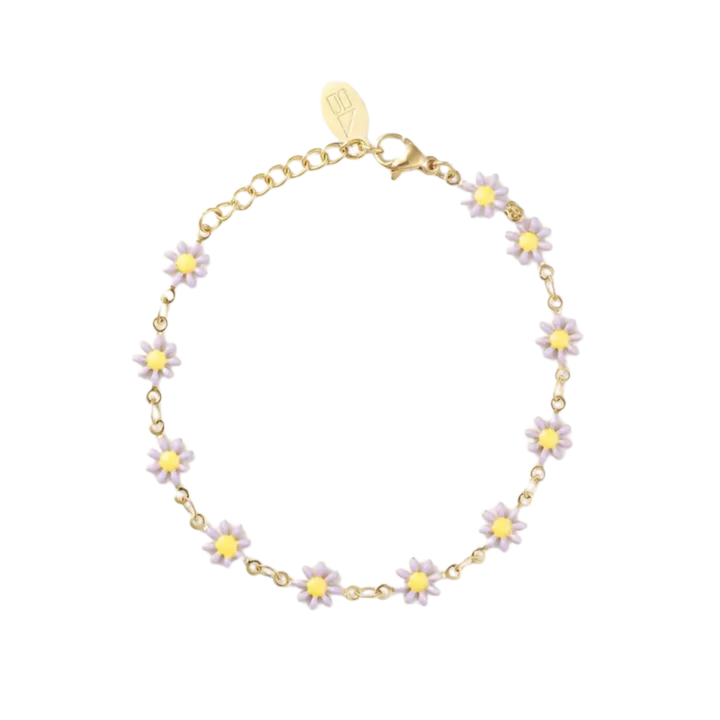 Lilac Daisy Bracelet