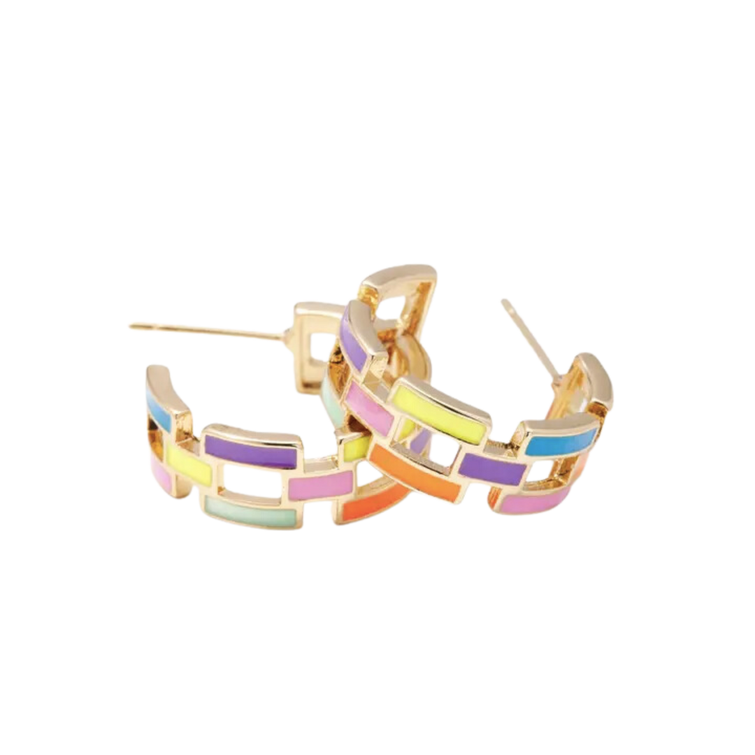 Poppy Multicolor Acrylic Hoops