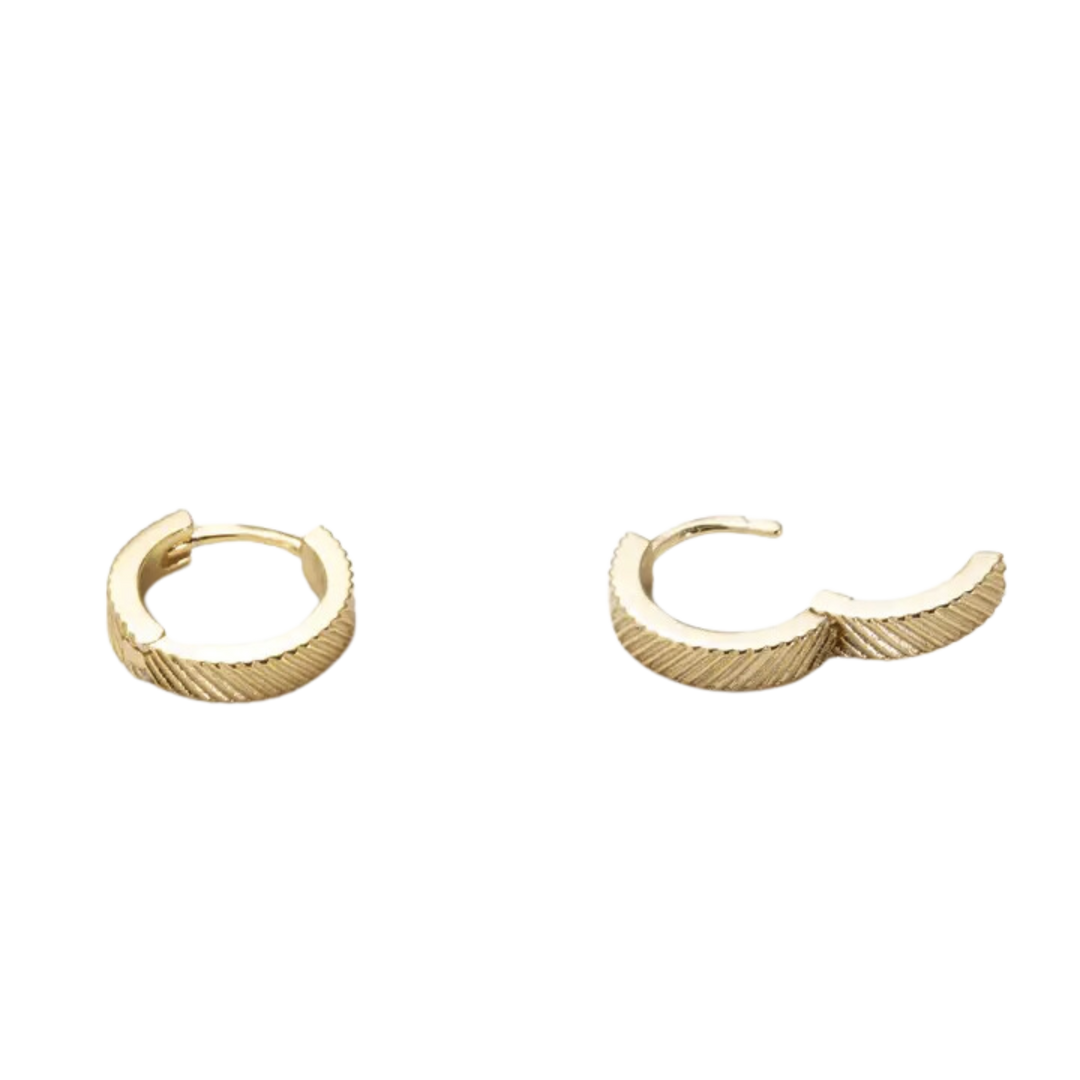 Textured Gold Huggies