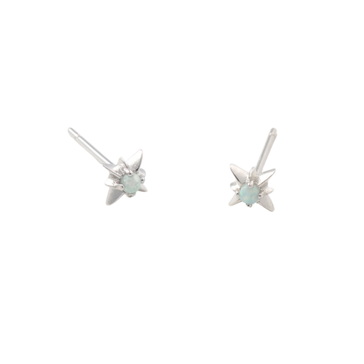 Zelda Opal Star Studs- Gold and Sterling