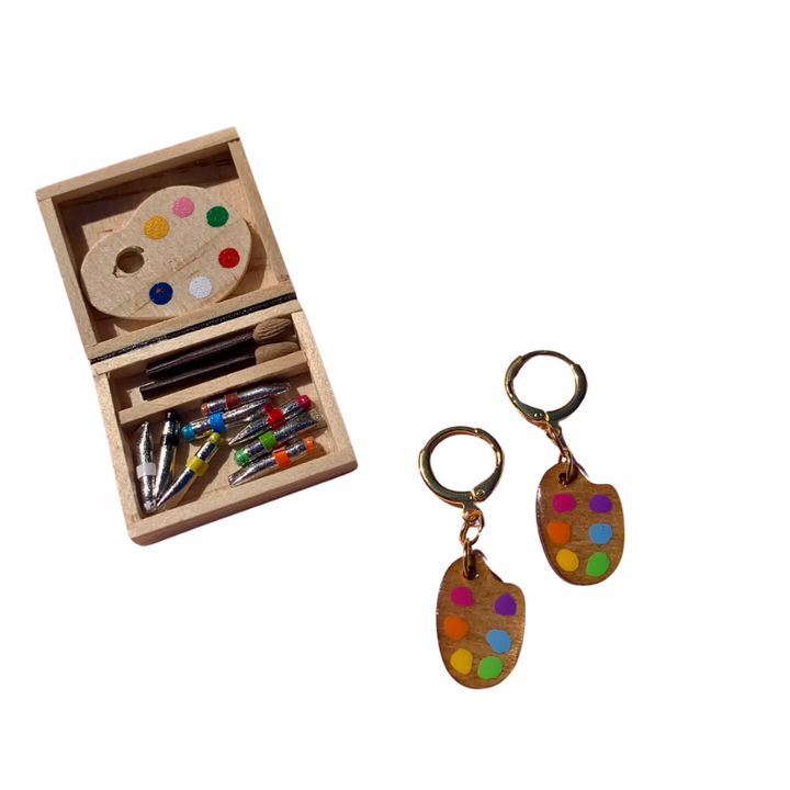 Mini Paint Palette Earrings