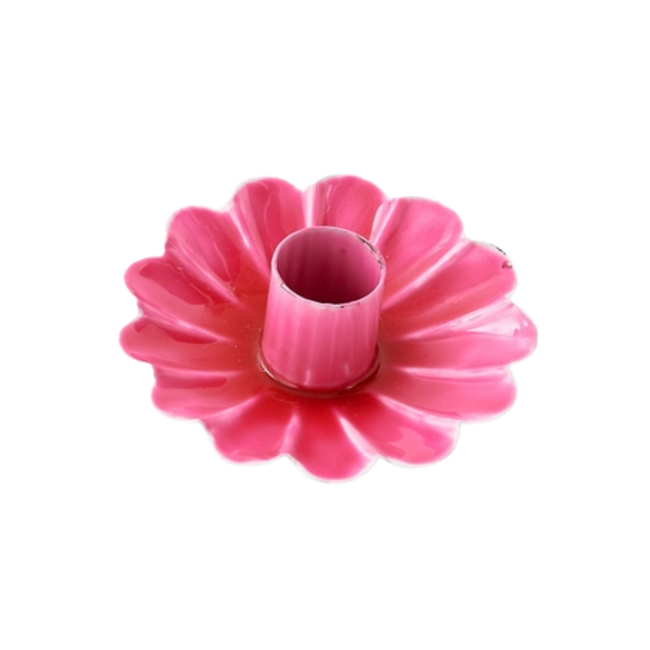 Scalloped Metal Taper Candle Holder