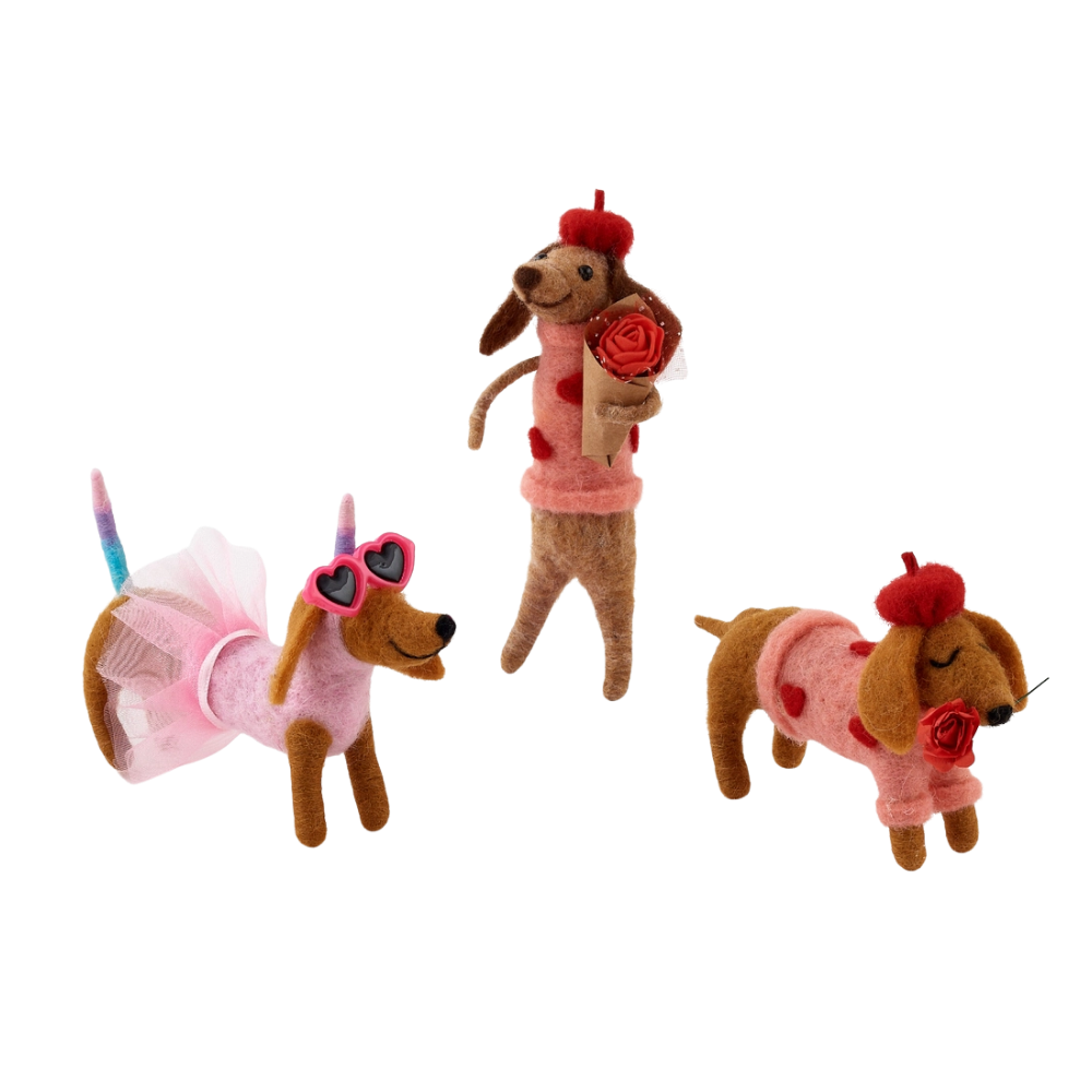 Felt Valentine Dog