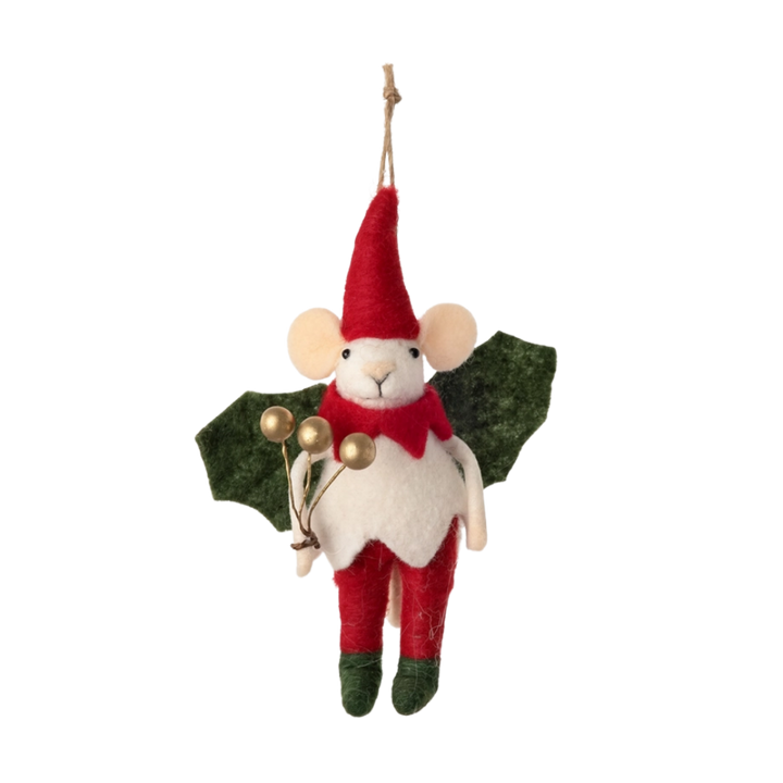 Christmas Mouse Felt Ornament