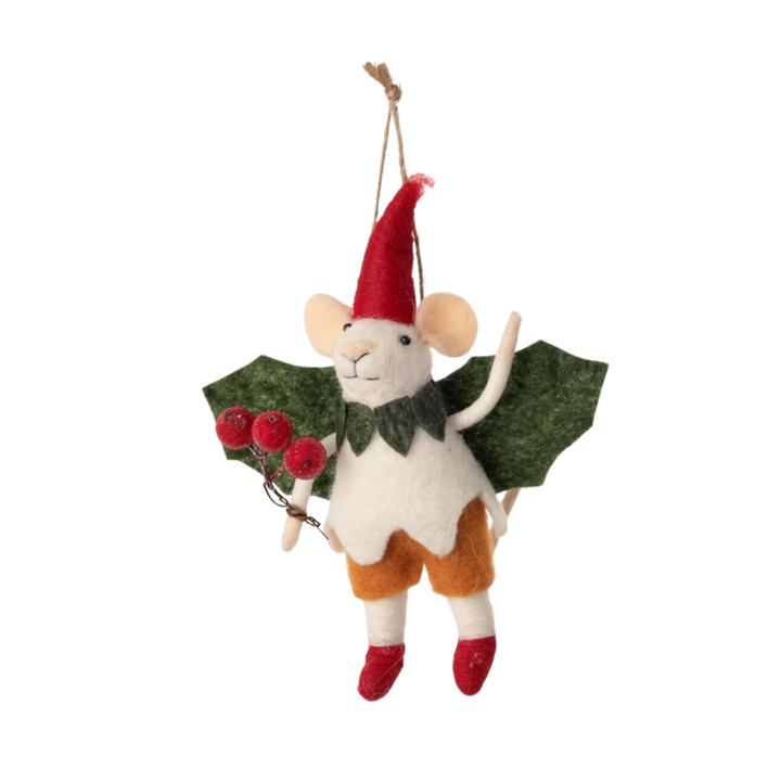 Christmas Mouse Felt Ornament