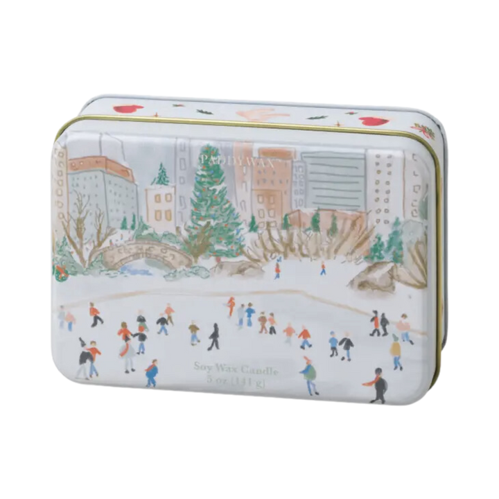 Holiday Illustrated 5 oz Candle Tin