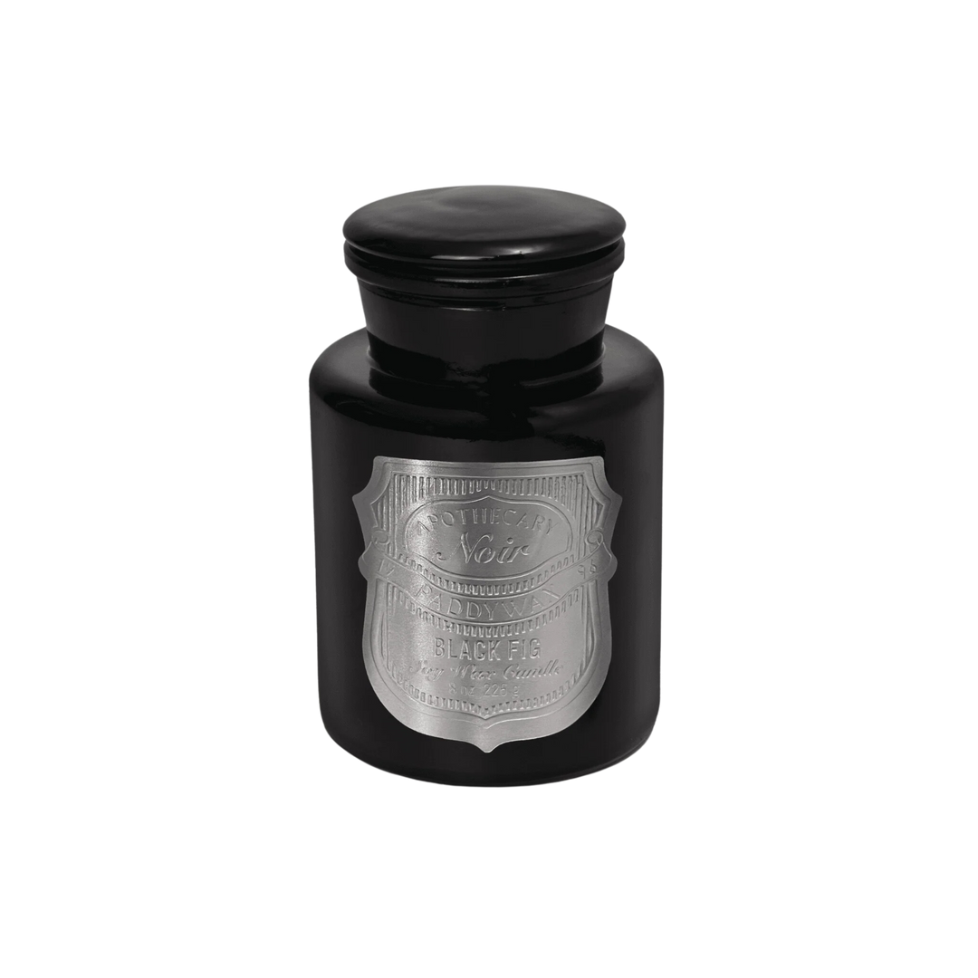 Apothecary Noir 8 oz Black Glass Candle