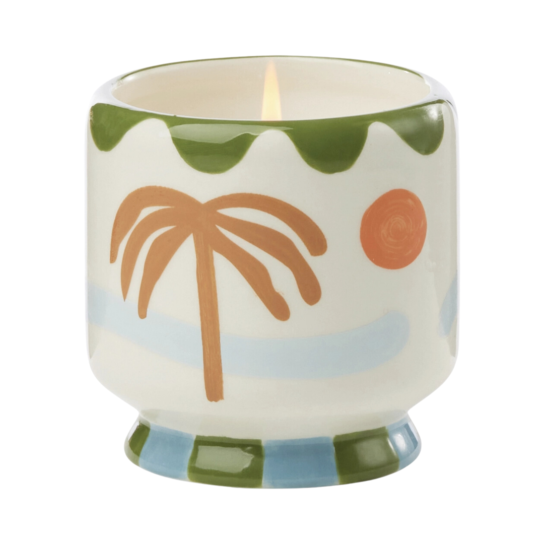 A Dopo 8oz Handpainted Ceramic Candle