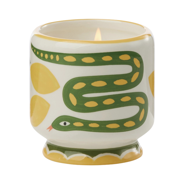 A Dopo 8oz Handpainted Ceramic Candle