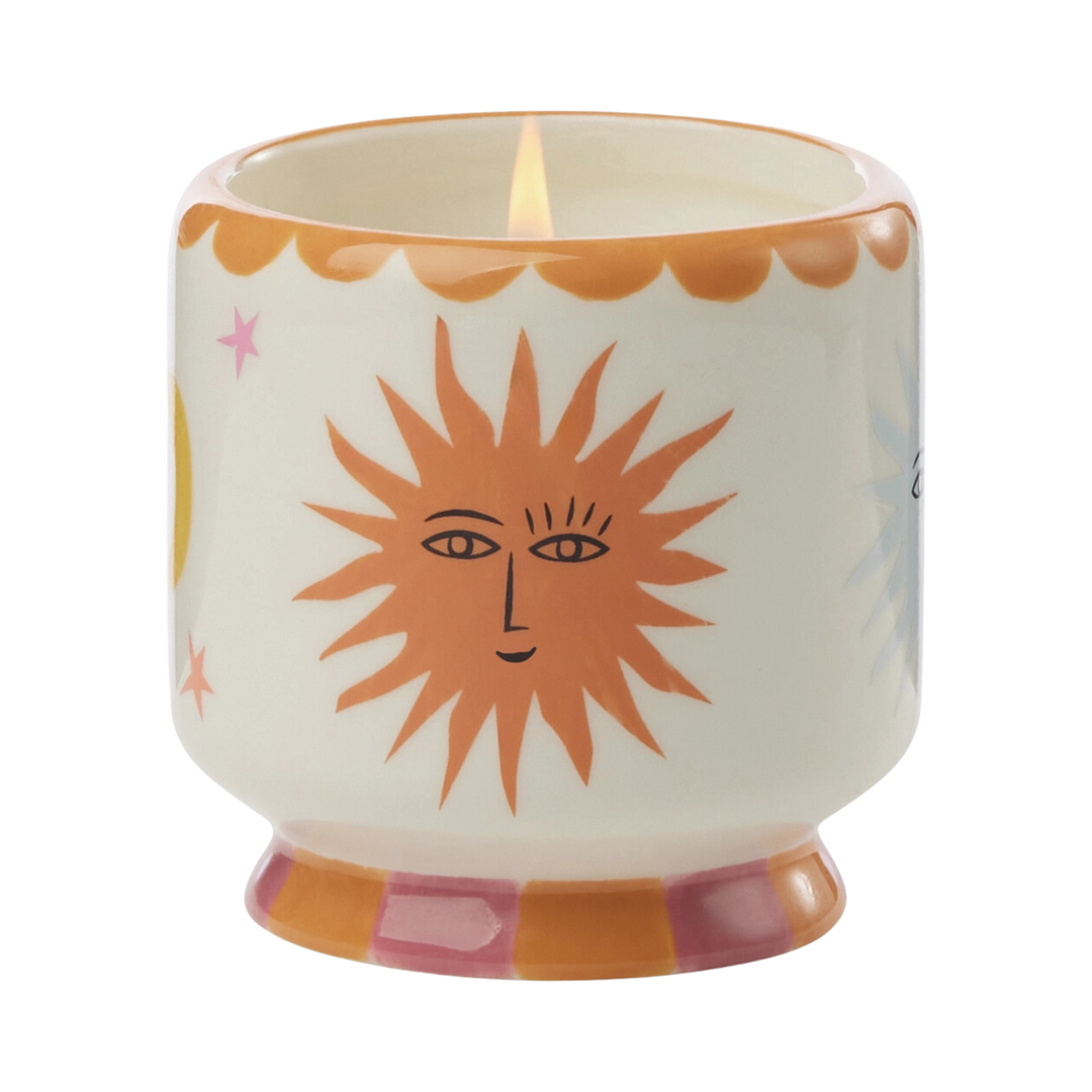 A Dopo 8oz Handpainted Ceramic Candle