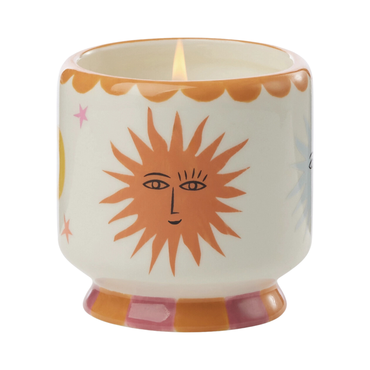 A Dopo 8oz Handpainted Ceramic Candle