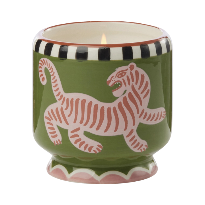 A Dopo 8oz Handpainted Ceramic Candle