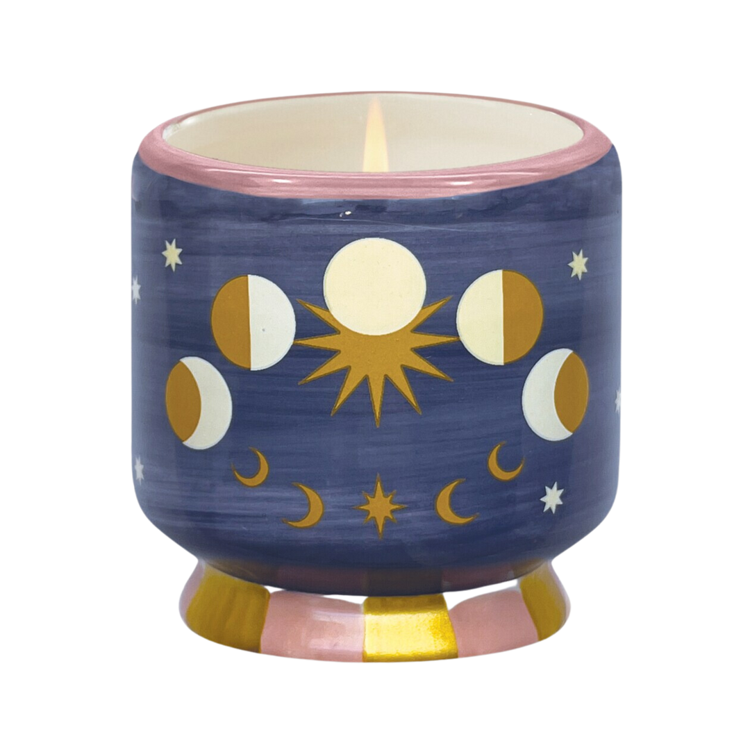 A Dopo 8oz Handpainted Ceramic Candle