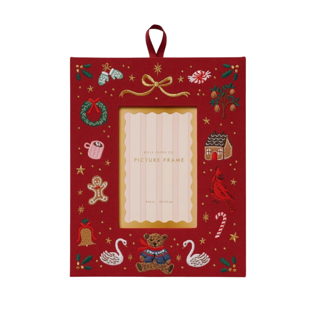 Beary Christmas Embroidered Picture Frame