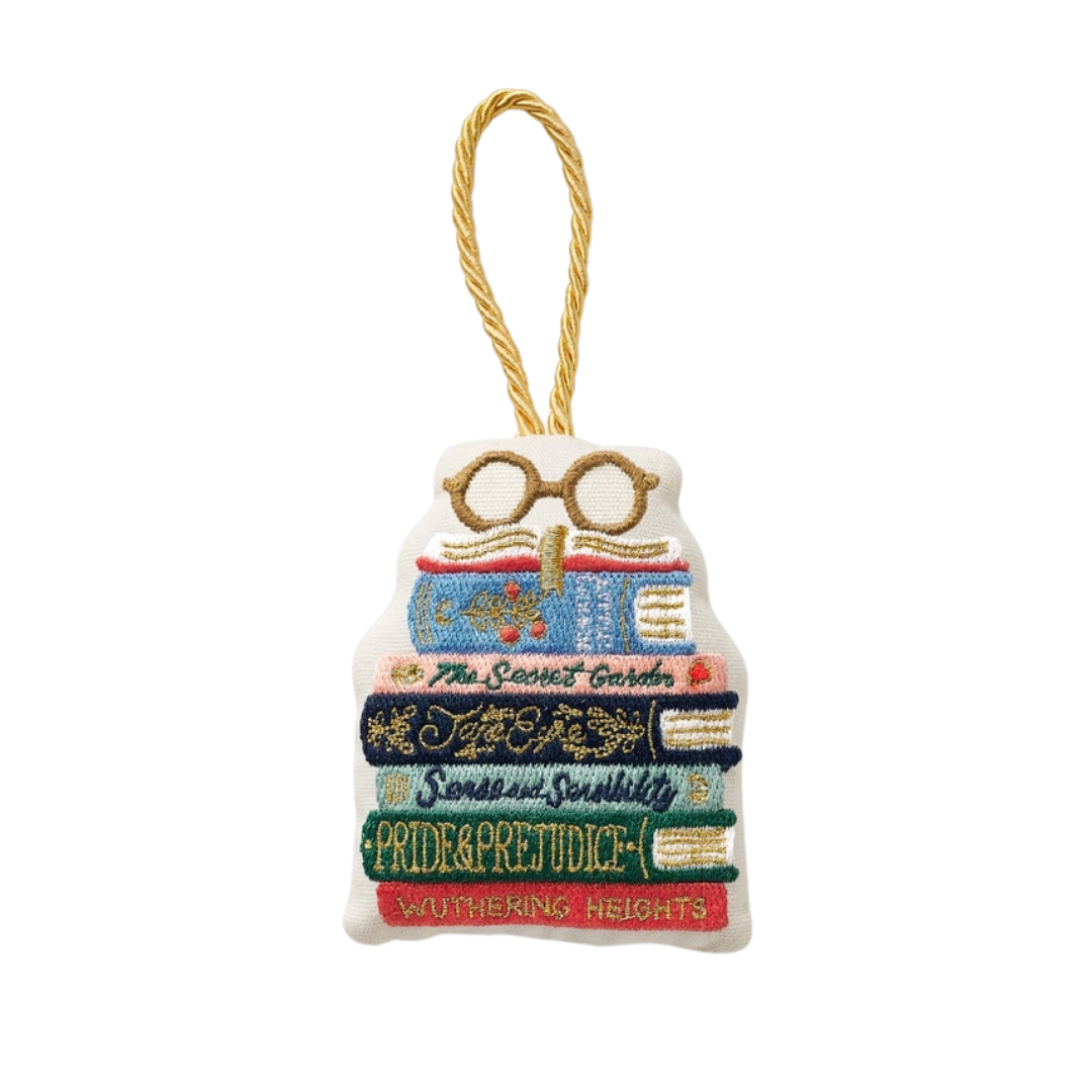 Book Club Embroidered Ornament