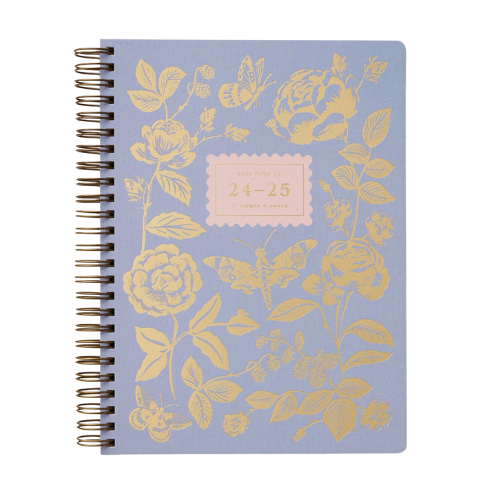 2025 English Rose 17-Month Academic Softcover Spiral Planner