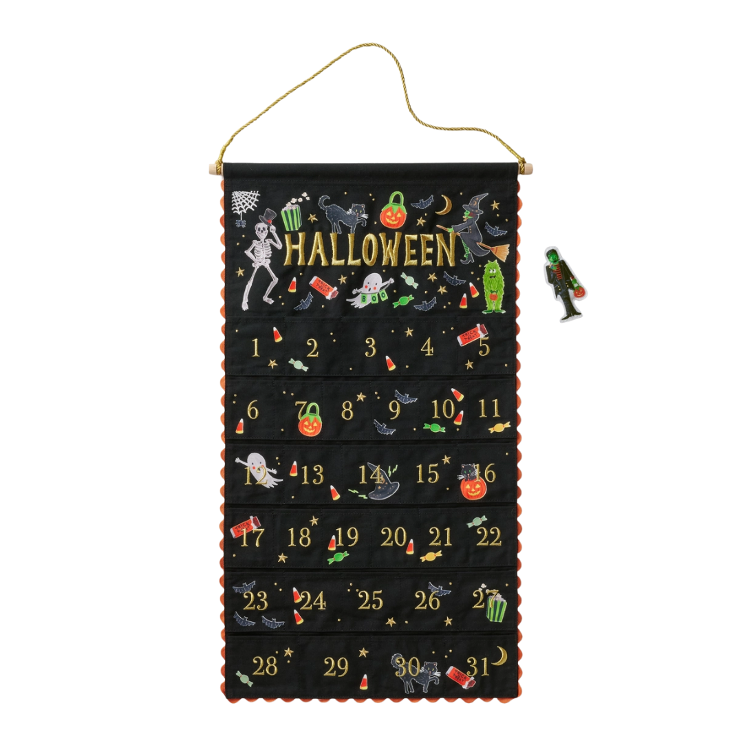 Halloween Parade Embroidered Hanging Countdown Calendar