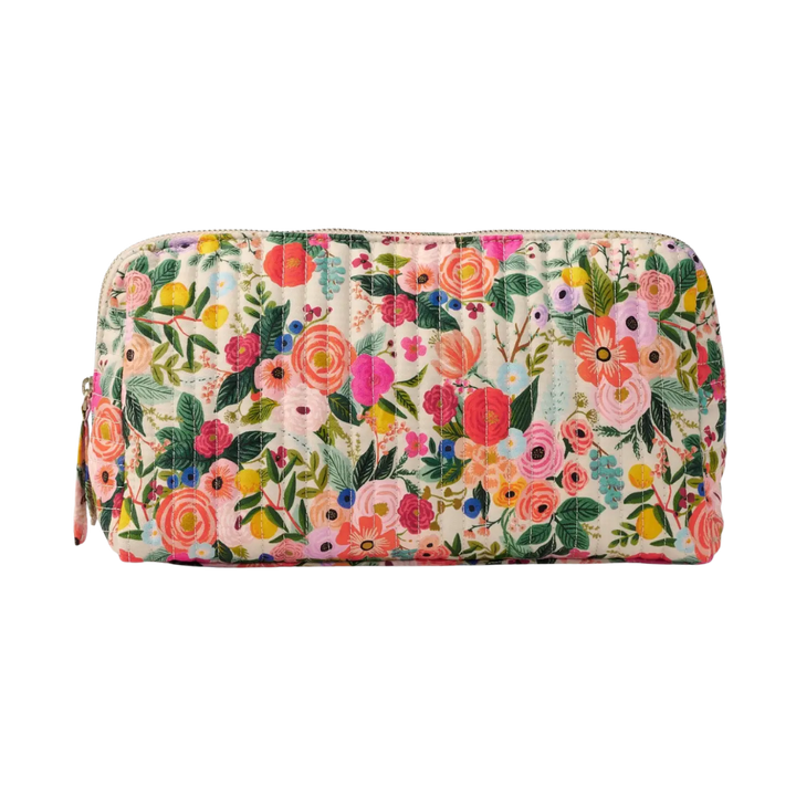 Garden Party Quilted Cosmetic Pouch