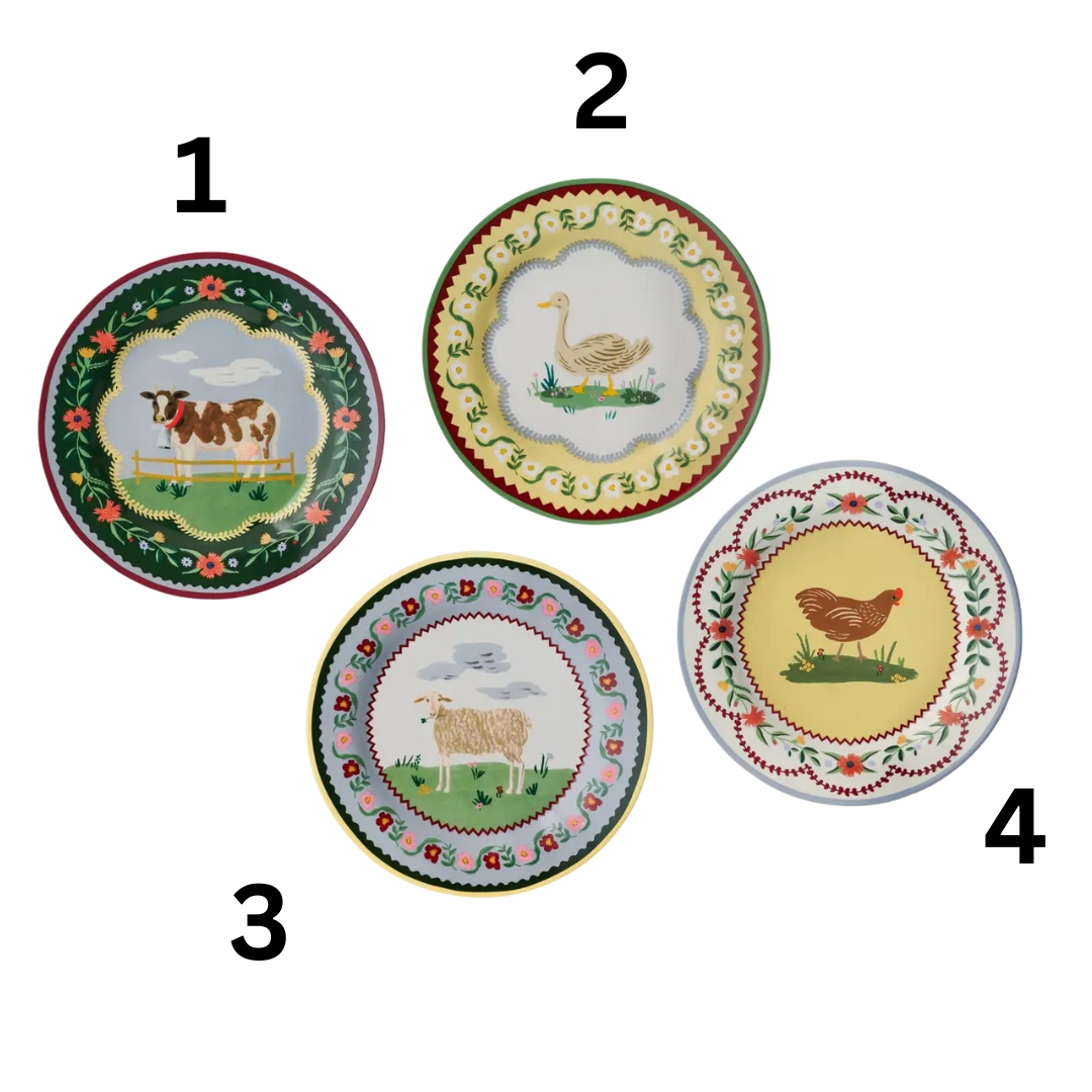 Home Sweet Home Porcelain Dessert Plates