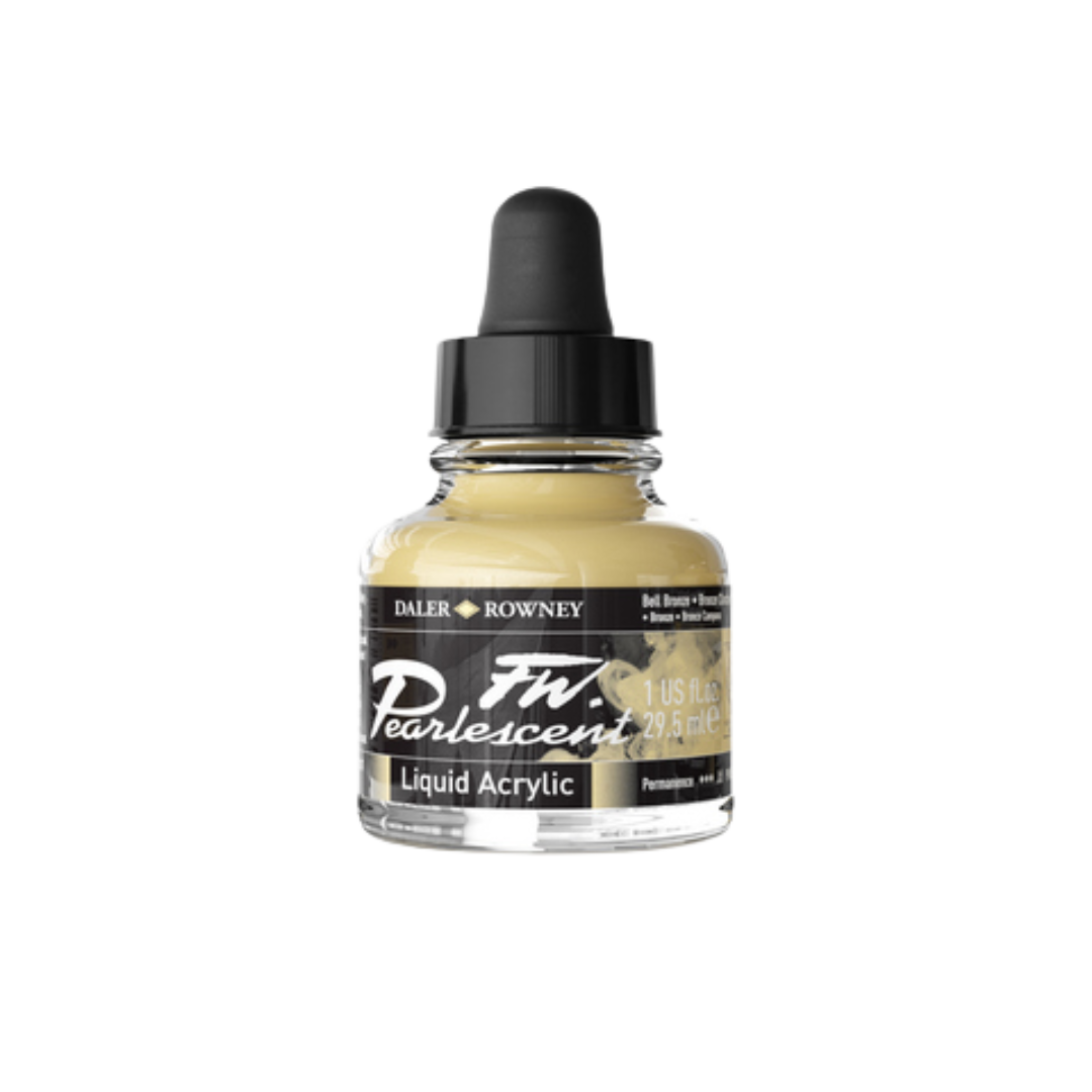 FW Pearlescent Liquid Acrylic Ink 1oz - Bell Bronze