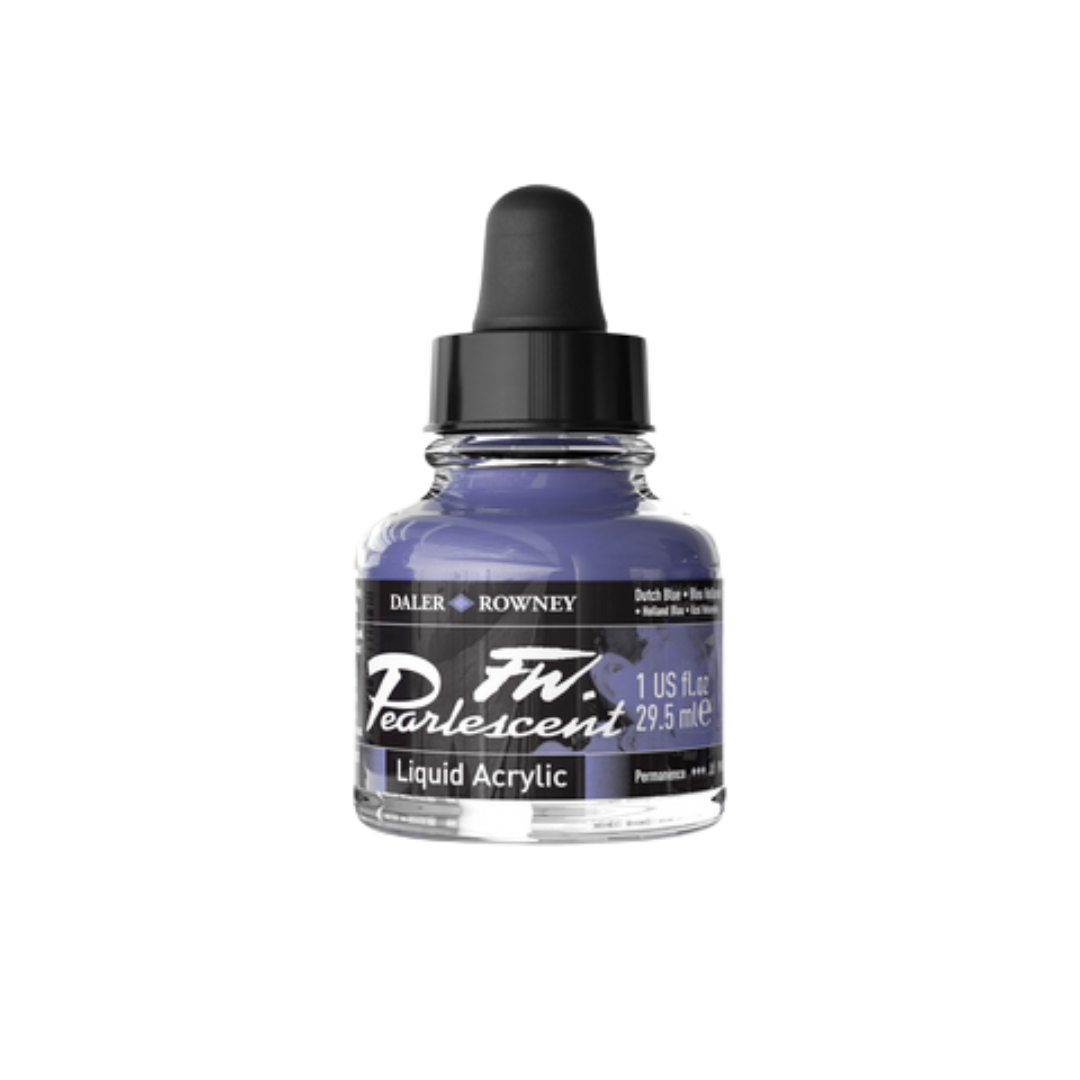 FW Pearlescent Liquid Acrylic Ink 1oz - Dutch Blue