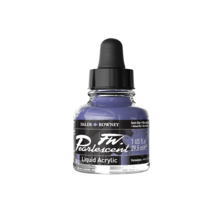 FW Pearlescent Liquid Acrylic Ink 1oz - Dutch Blue