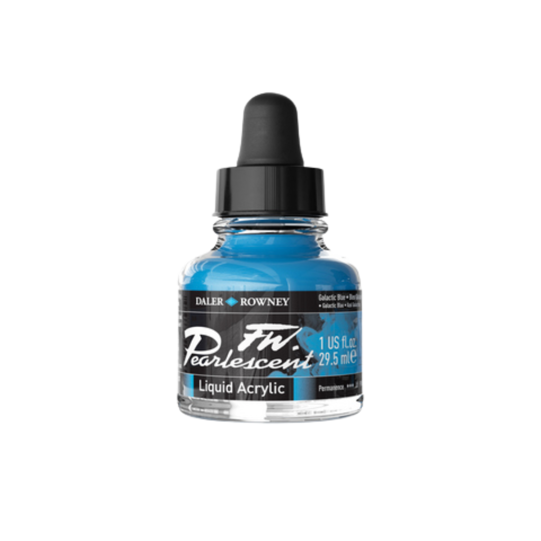 FW Pearlescent Liquid Acrylic Ink 1oz - Galactic Blue