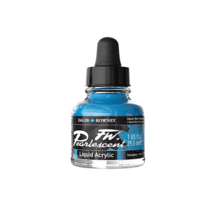 FW Pearlescent Liquid Acrylic Ink 1oz - Galactic Blue