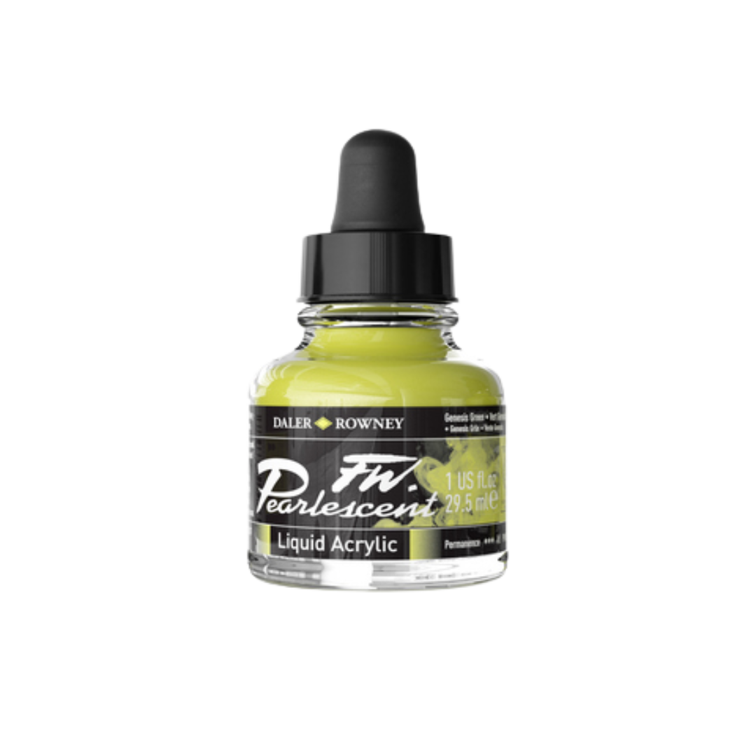 FW Pearlescent Liquid Acrylic Ink 1oz - Genesis Green