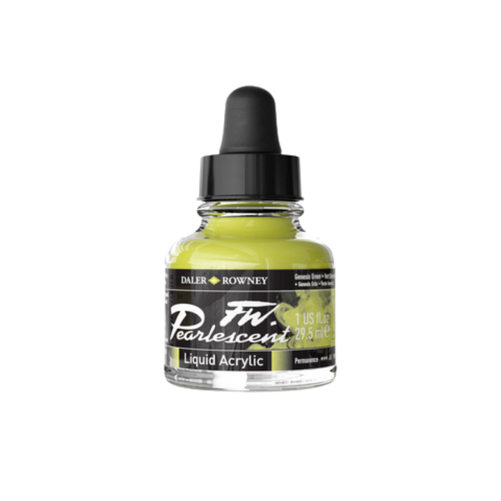 FW Pearlescent Liquid Acrylic Ink 1oz - Genesis Green