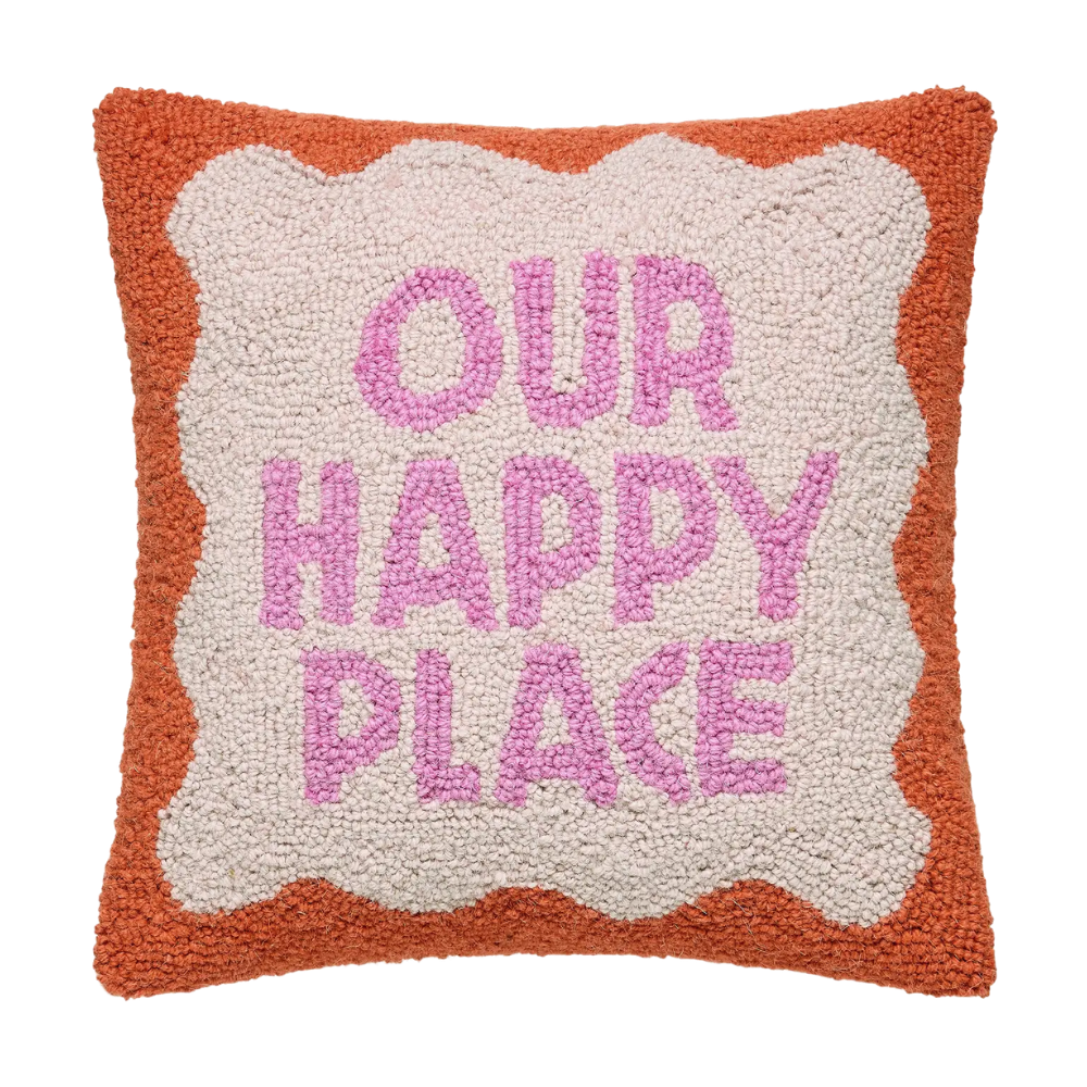 Our Happy Place Hook Pillow