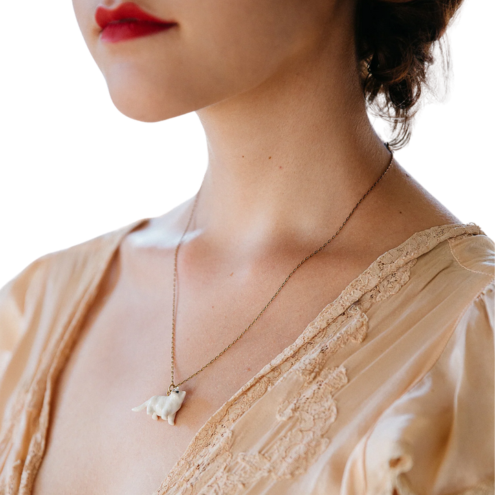 Tiny Persian Cat Necklace
