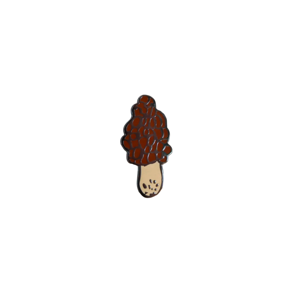 Morel Mushroom Enamel Pin